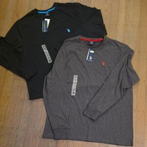 U.S. Polo Assn. -2 Shirts -Gray and Black.  Size M. NEW
